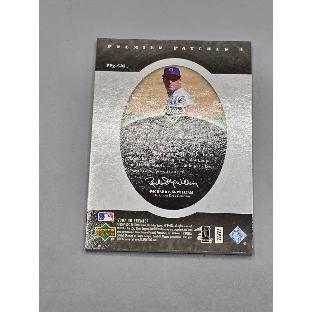 2007 Upper‎ Deck Premier Patches Greg Maddux Triple Relic Jersey 76/87 Padres